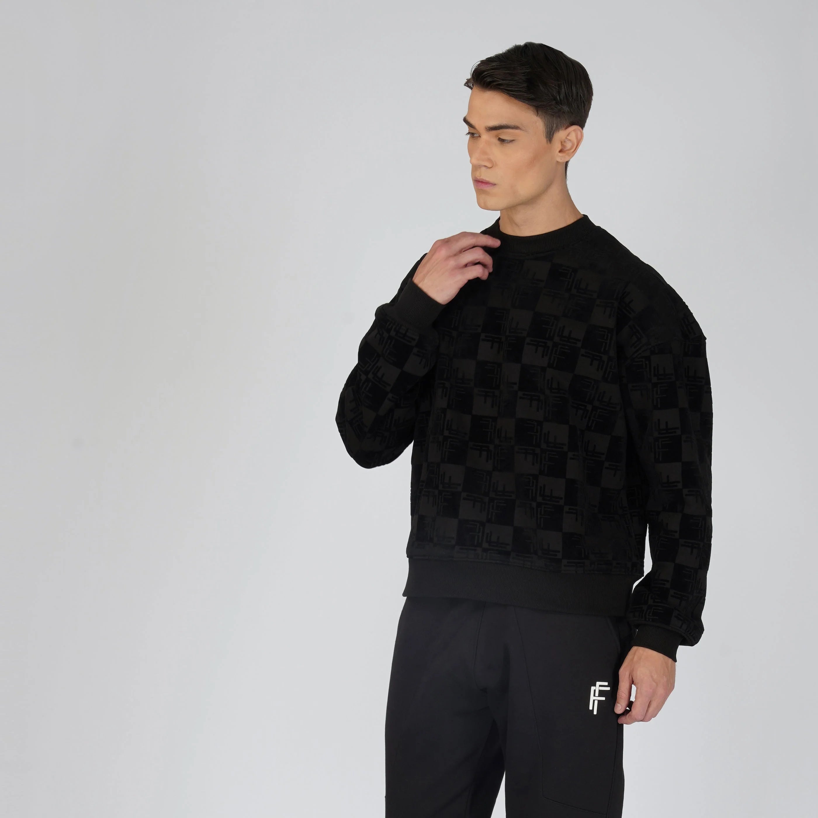 Mayfair Matrix Heavyweight Sweatshirt 'Noir Shadow'