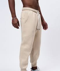 Cotton Fleece Jogging Trousers 'Ivory Titan' (M)