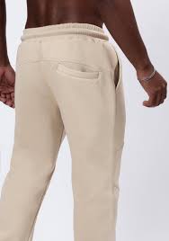 Cotton Fleece Jogging Trousers 'Ivory Titan' (M)