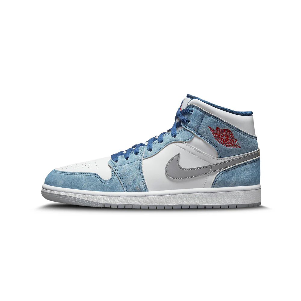 Air Jordan 1 Mid French Blue Fire Red